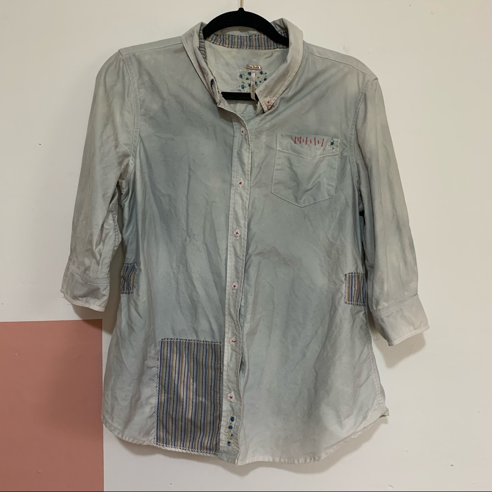Free People | Embroidered Button Down